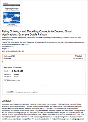 Using Ontology and Modelling Concepts to Develop Smart Applications - Example Dutch Railway